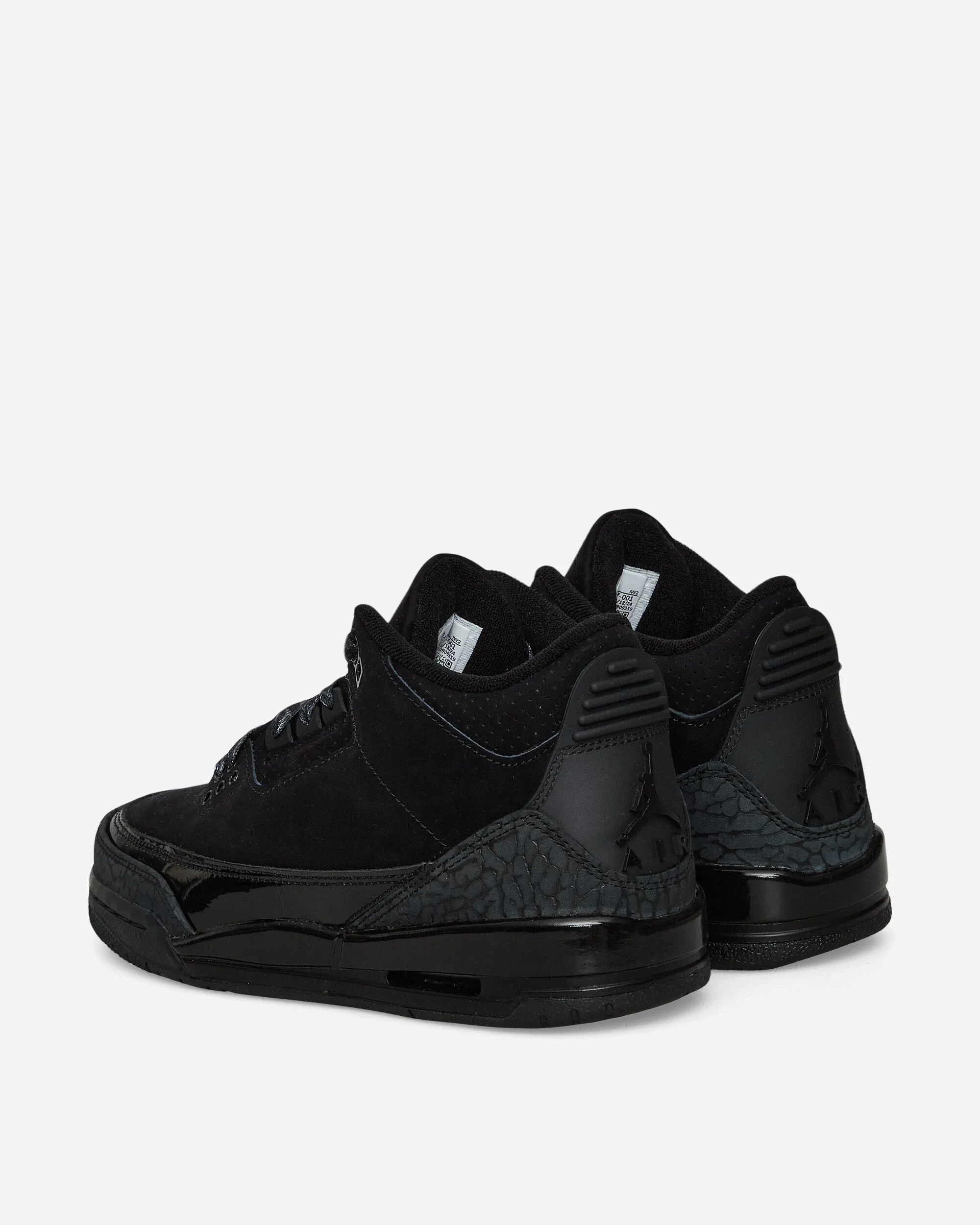 Air Jordan 3 (GS) Sneakers Black Cat Easy Clean Surface Core Cushion