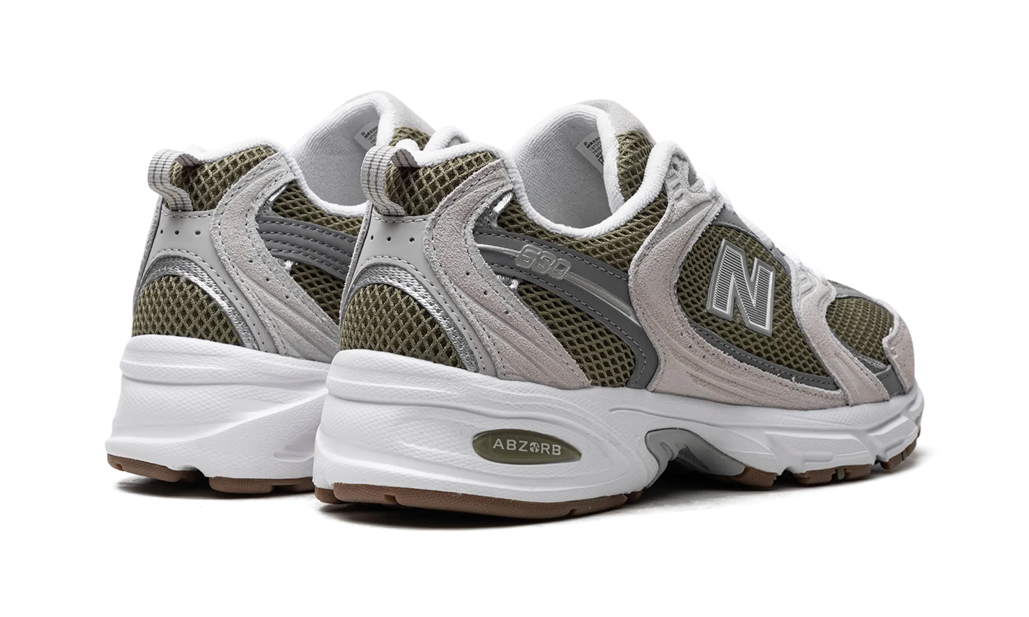530 "Dark Olivine / Moonrock / Shadow Grey" knitted upper running shoes shock - absorbing foam shoes