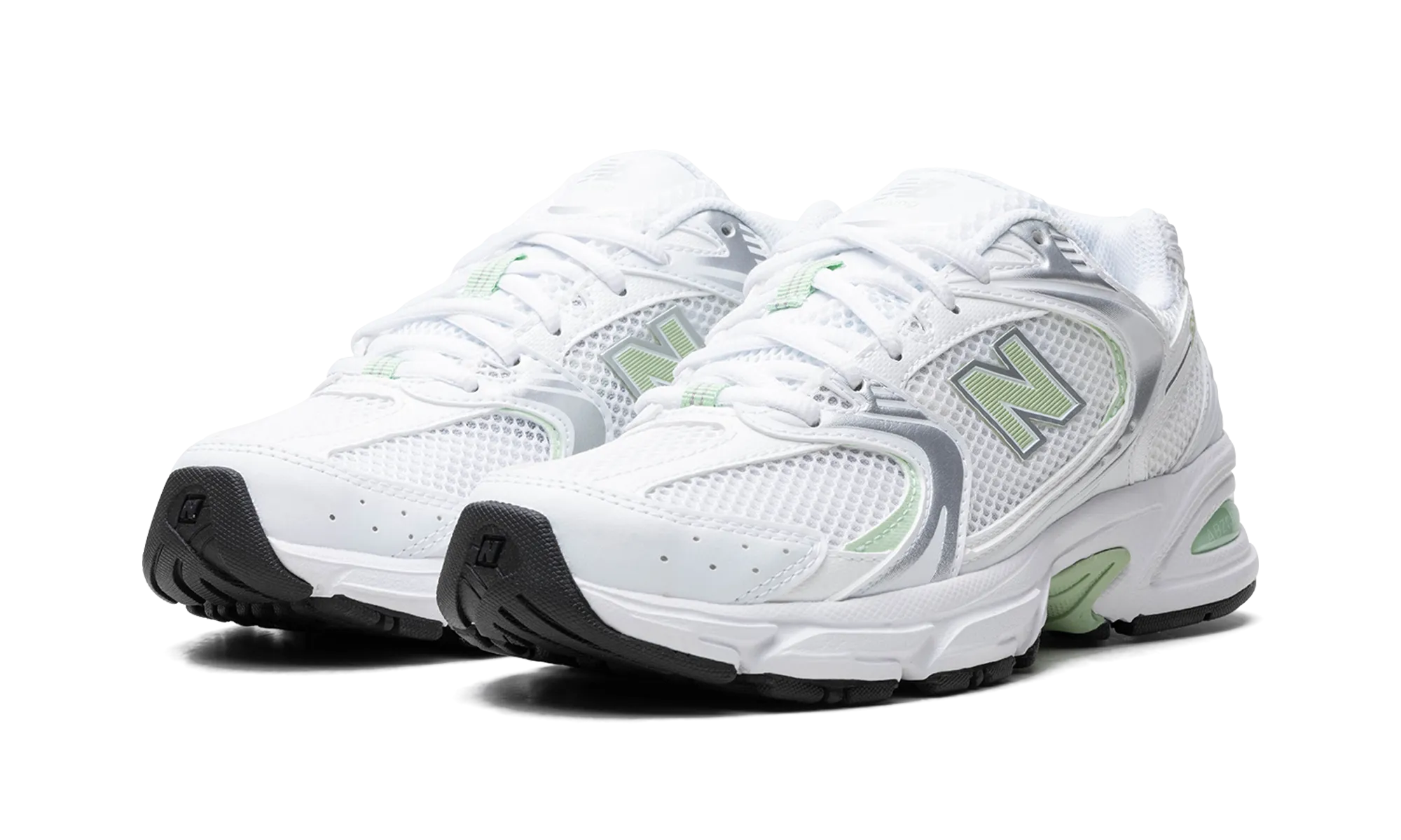 530 "Mint Green" stretchy fabric high - visibility - safety shoes