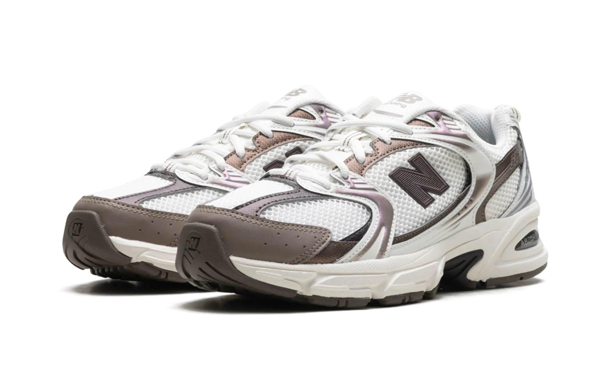 530 "White / Brown" suede running wear