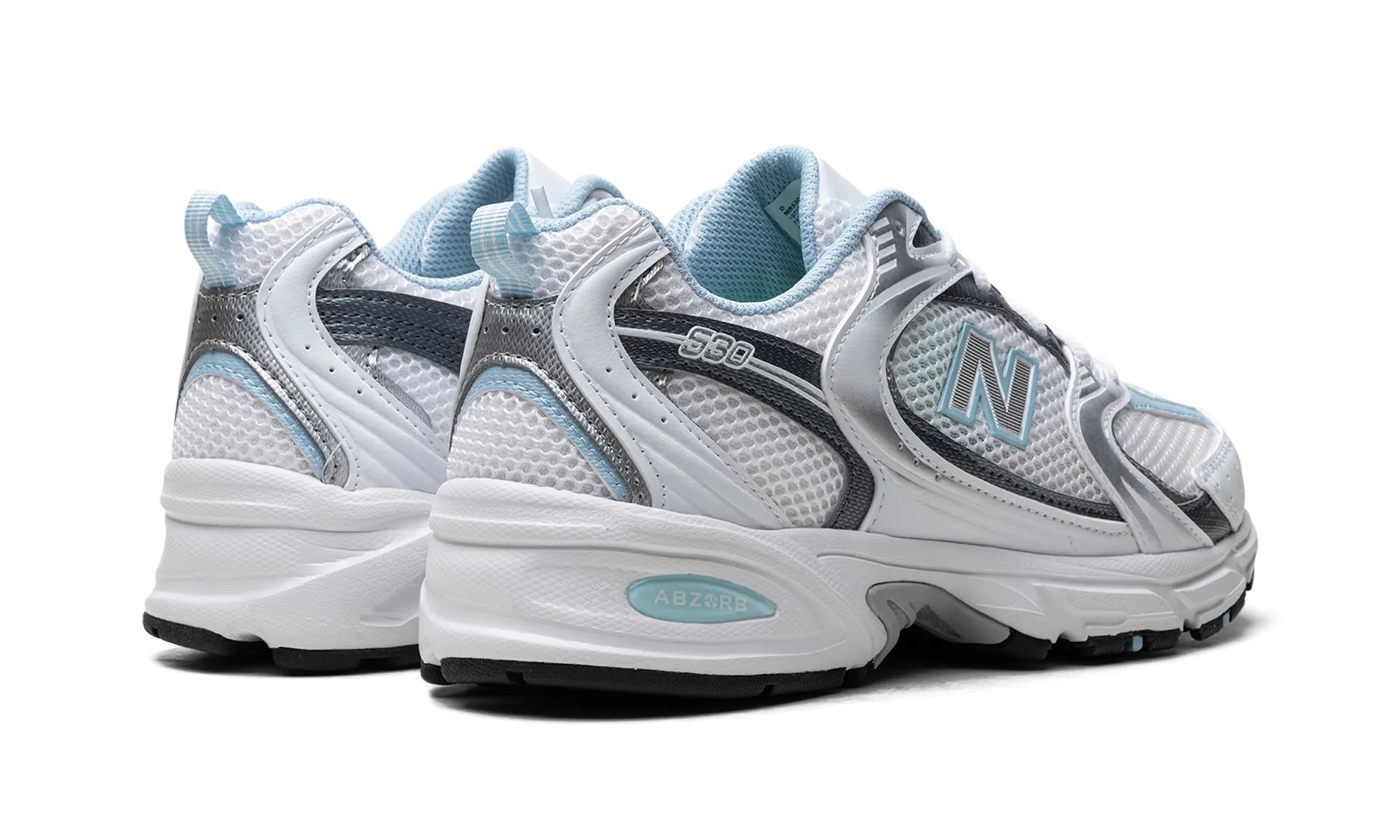 530 "White / Dark Arctic Grey / Light Chrome Blue" Sporty Shoes running in mountains shoes