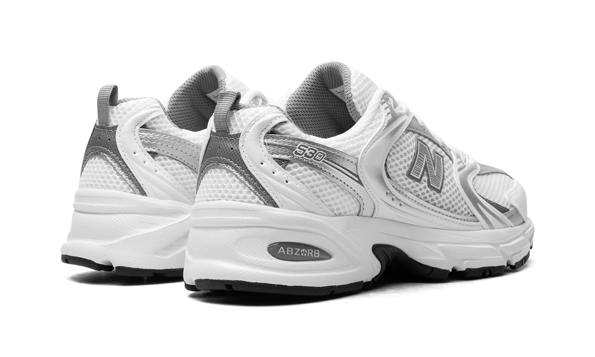 530 "White Silver Metallic" coordination training marathon shoes