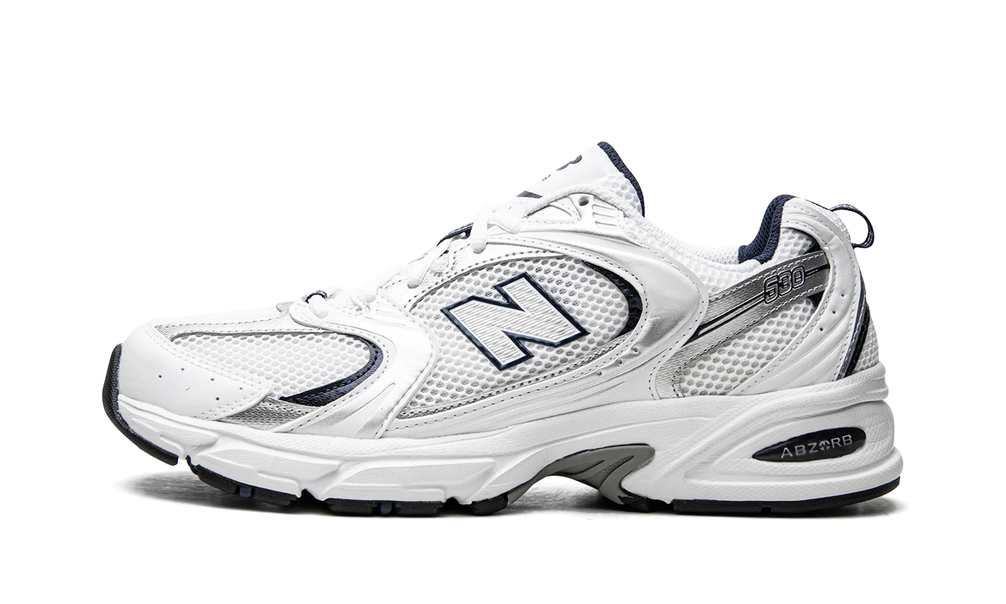 anti - blister suede - finish - design shoes 530 "WHITE/SILVER/NAVY"