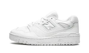 550 "Triple White" baseball shoes PU material