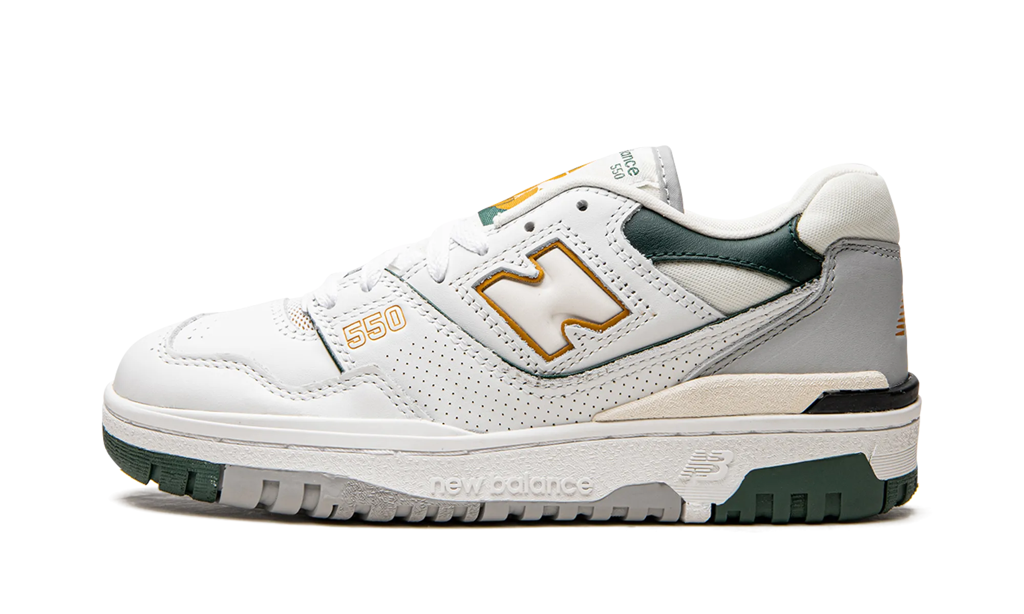 Remarkable flexibility cricket - ground running shoes 550 "White / Nightwatch Green"