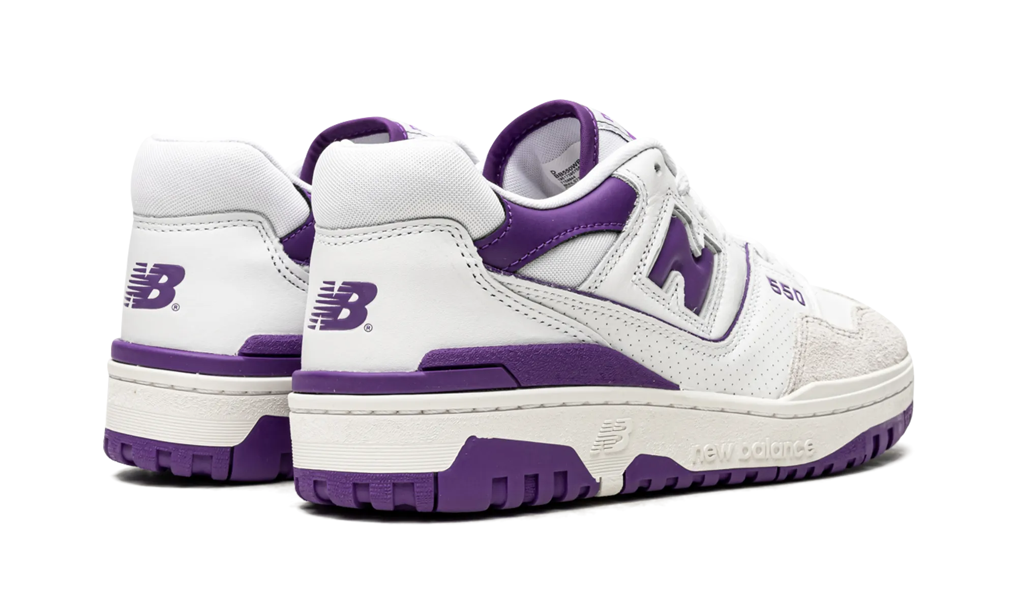 550 "White / Purple" running in a color run custom - made shoes