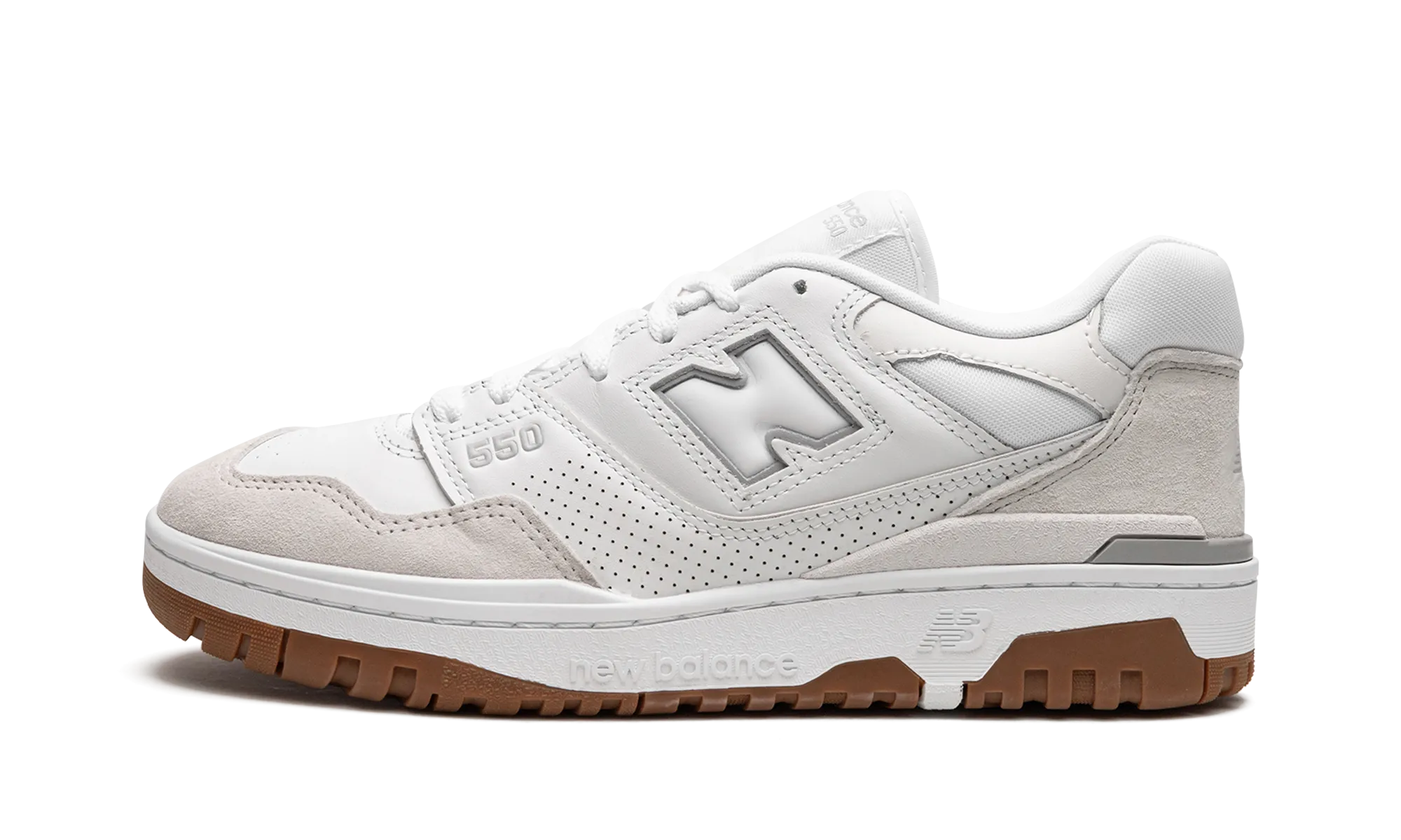 velvet - finish - design shoes all - around shoes 550 "White/Gum"