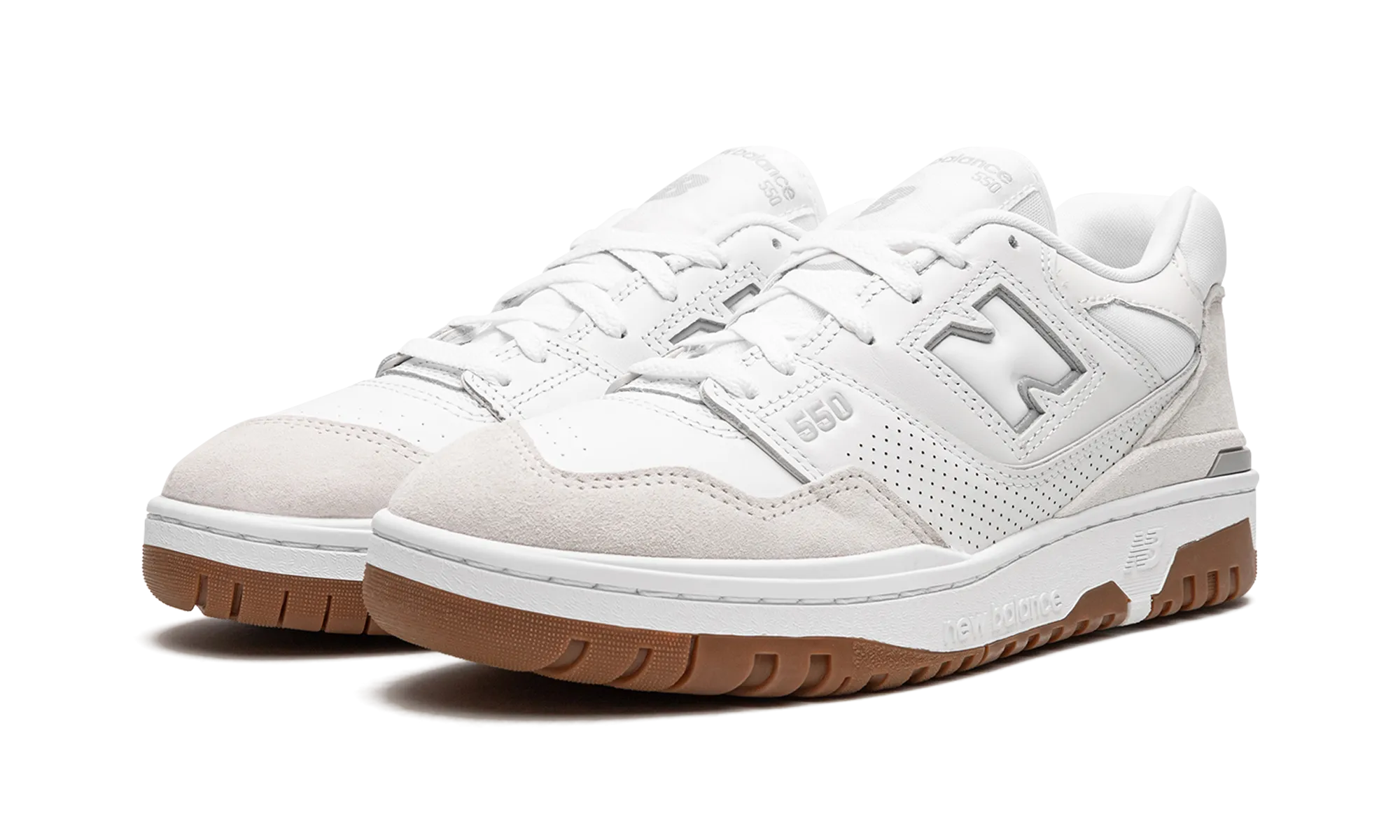550 "White/Gum" synthetic insole shoes Comfort footbed
