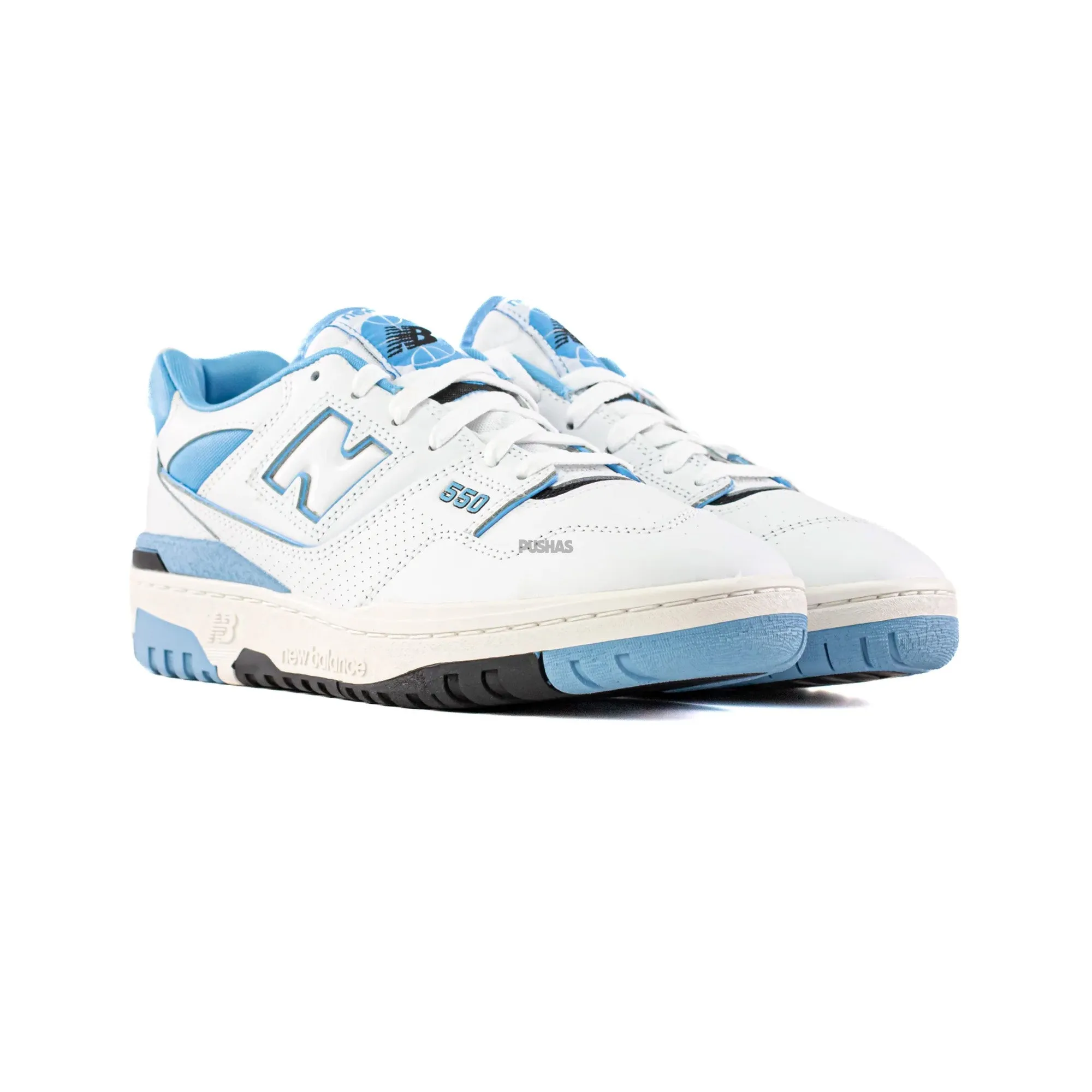 550 'UNC White University Blue' (2021) interval training shoe compatibility Steady Pace