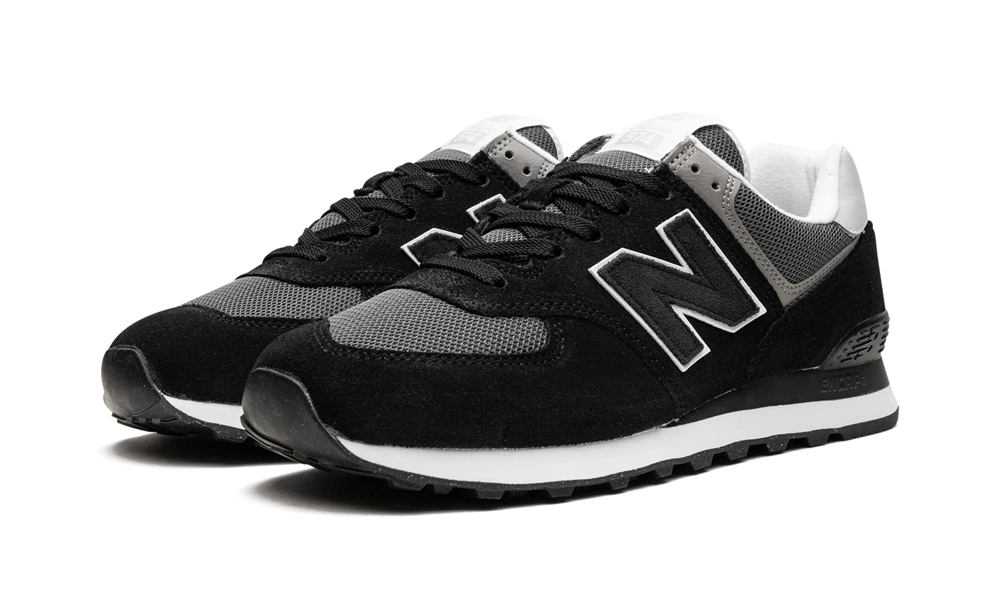 574 "Black / Grey" health - improvement running shoe objective