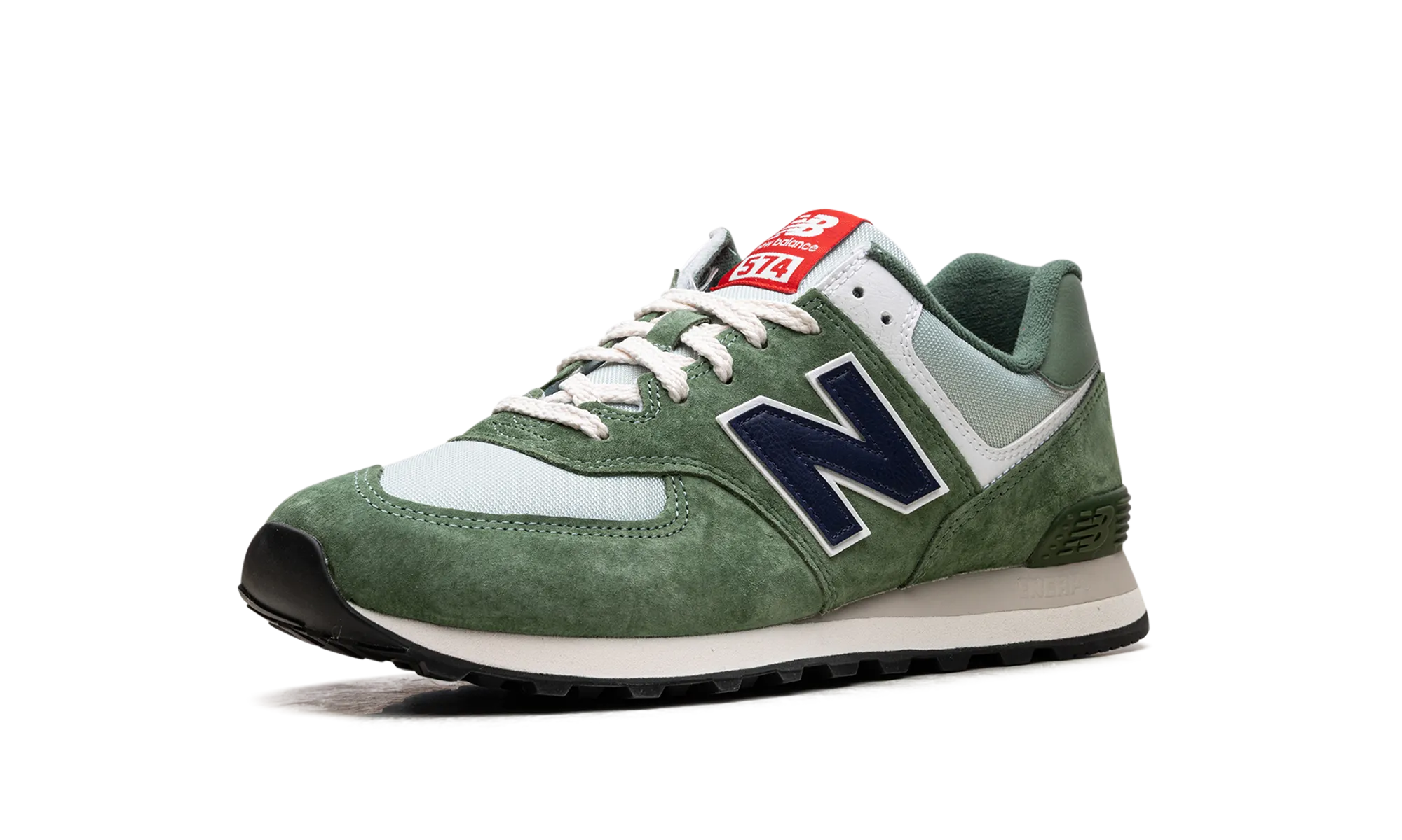 574 "Green / Blue" fall running shoe environment running in a kelp forest area shoes