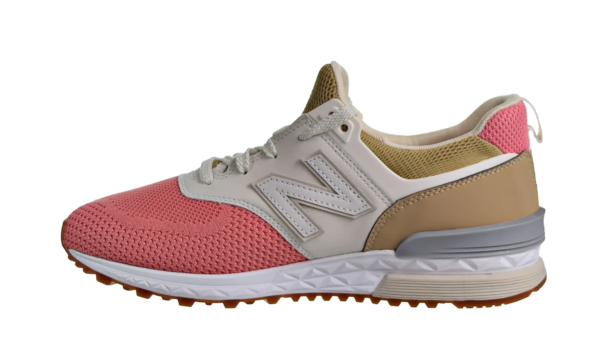 running shoes for fitness - oriented men 574 "Peach/Tan/White"