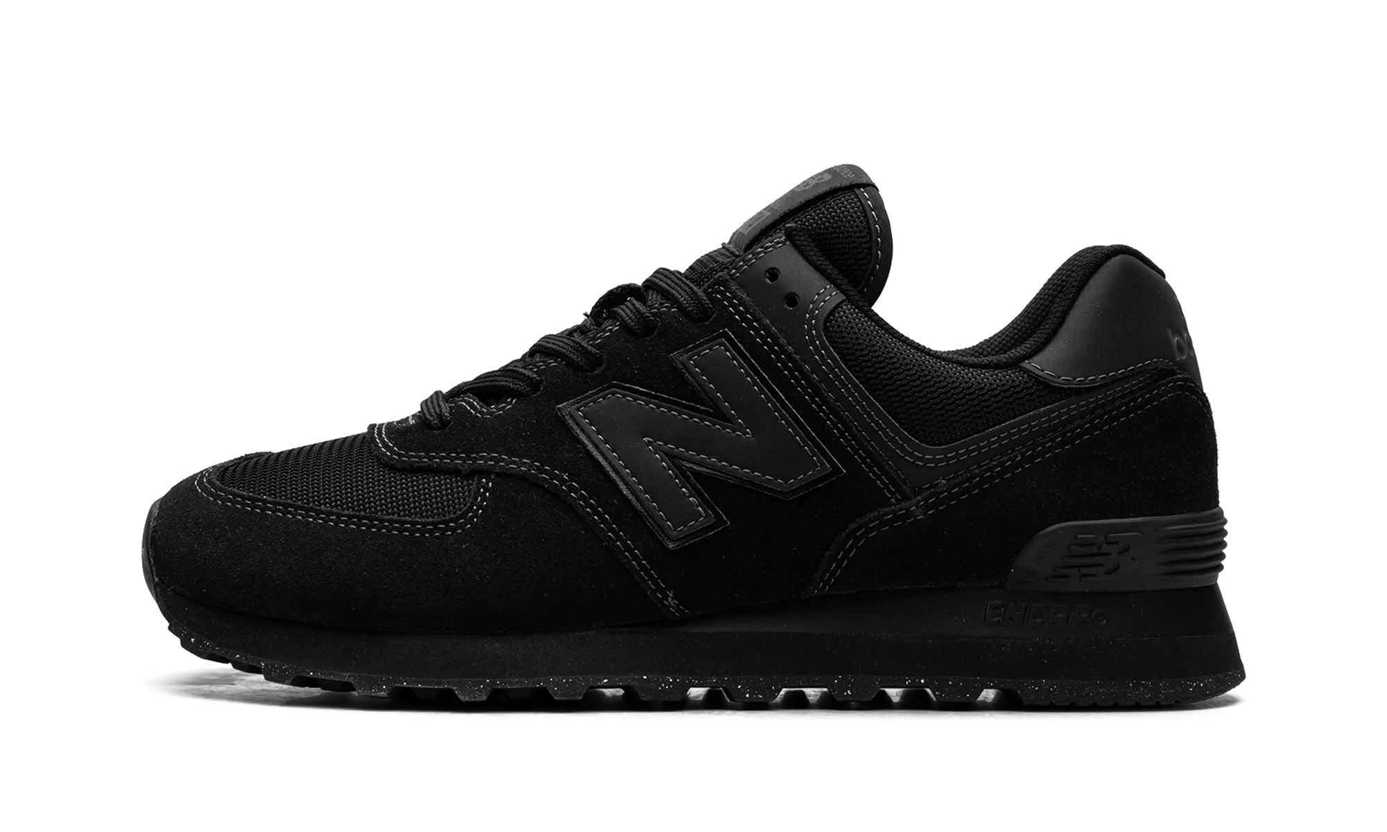 574 "Triple Black" hard - sole shoes Training Use