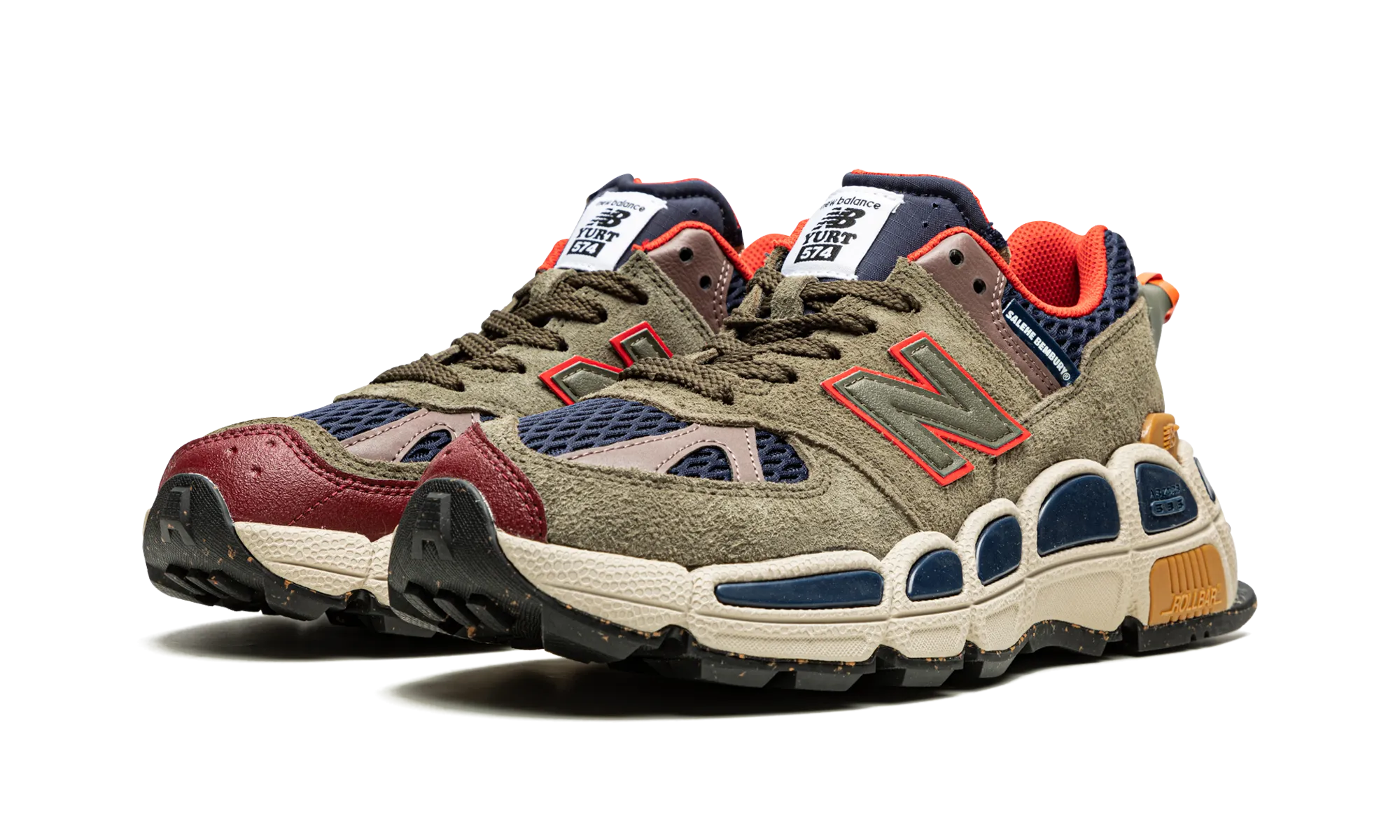 running in a rowing studio shoes 574 Yurt "Salehe Bembury - Forest Green"