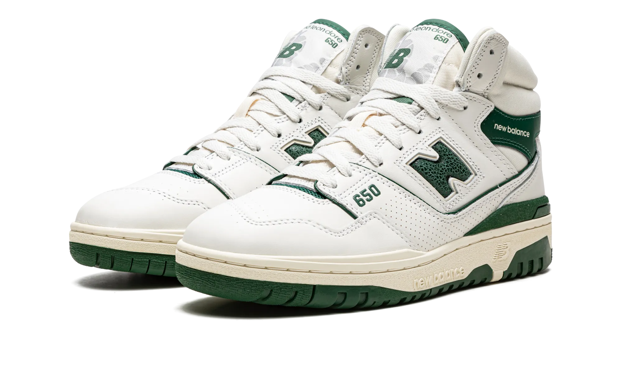 core training running wear running shoes for professional male runners 650R "Aime Leon Dore White Green"