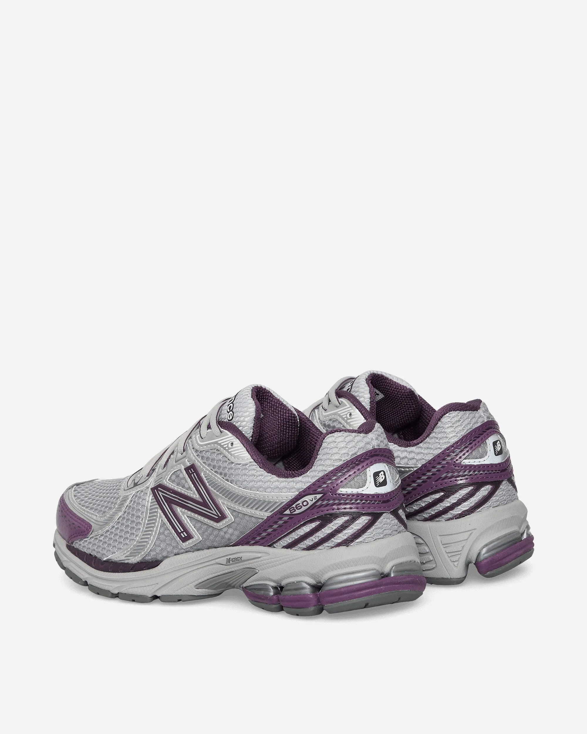 860v2 Sneakers Raincloud / Silver Metallic / Dusted Grape Dual Density Midsole Slim Style