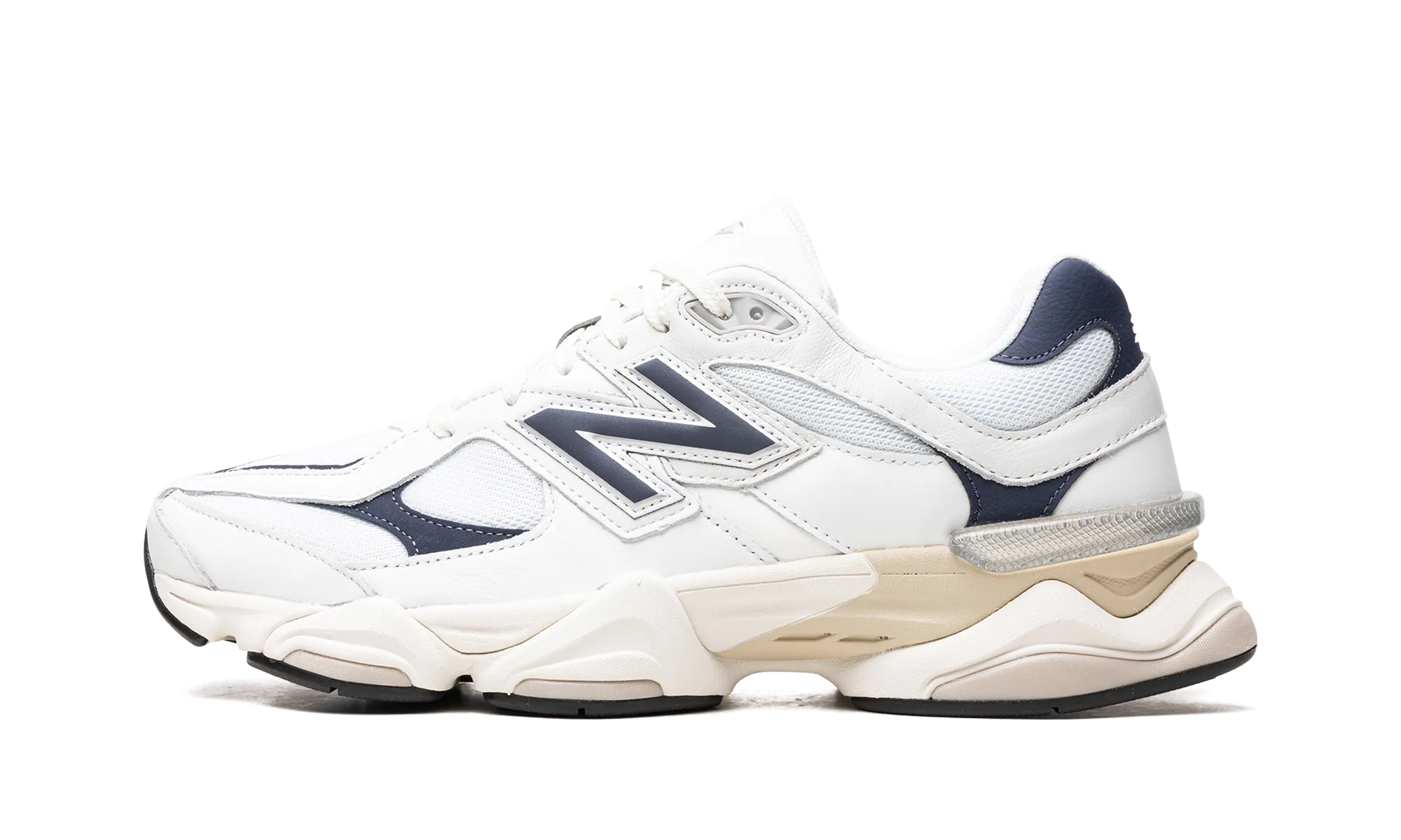 9060 "White / Navy" maximalist shoe style