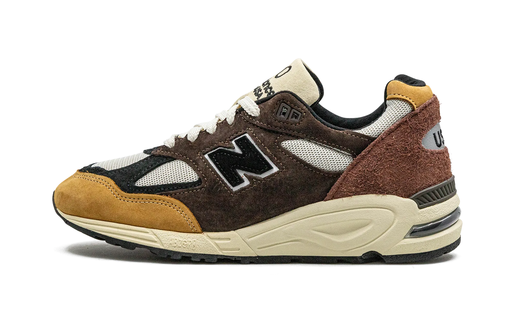 high - jump shoes Printed patterns 990v2 "Made In USA - Brown"