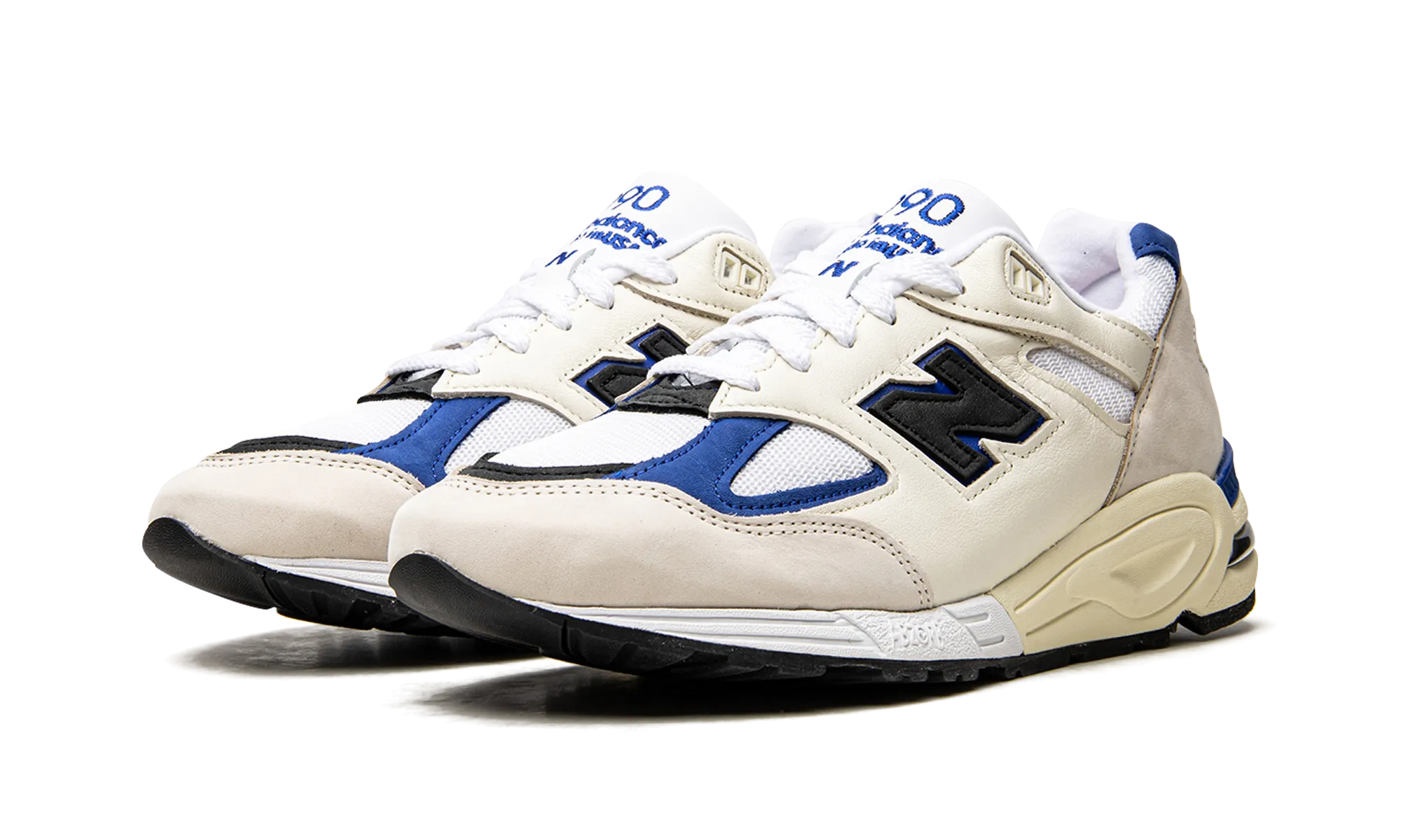 990v2 "Made In USA White/Blue" snug - fit shoes