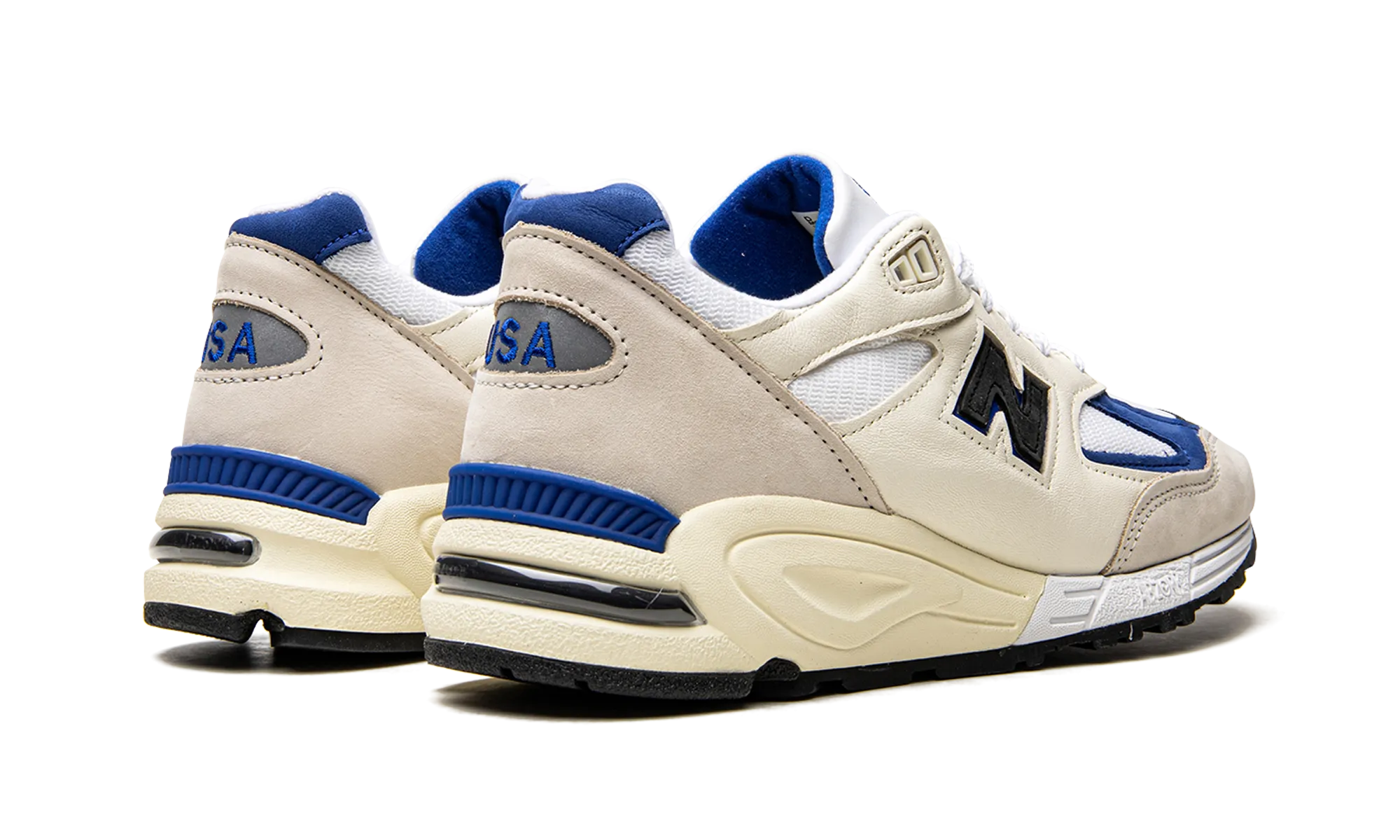 velvet - finish - design shoes 990v2 "Made In USA White/Blue"