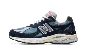 990v3 "Teddy Santis - Castlerock" running in sunny tracks shoes running in a basketball court area shoes