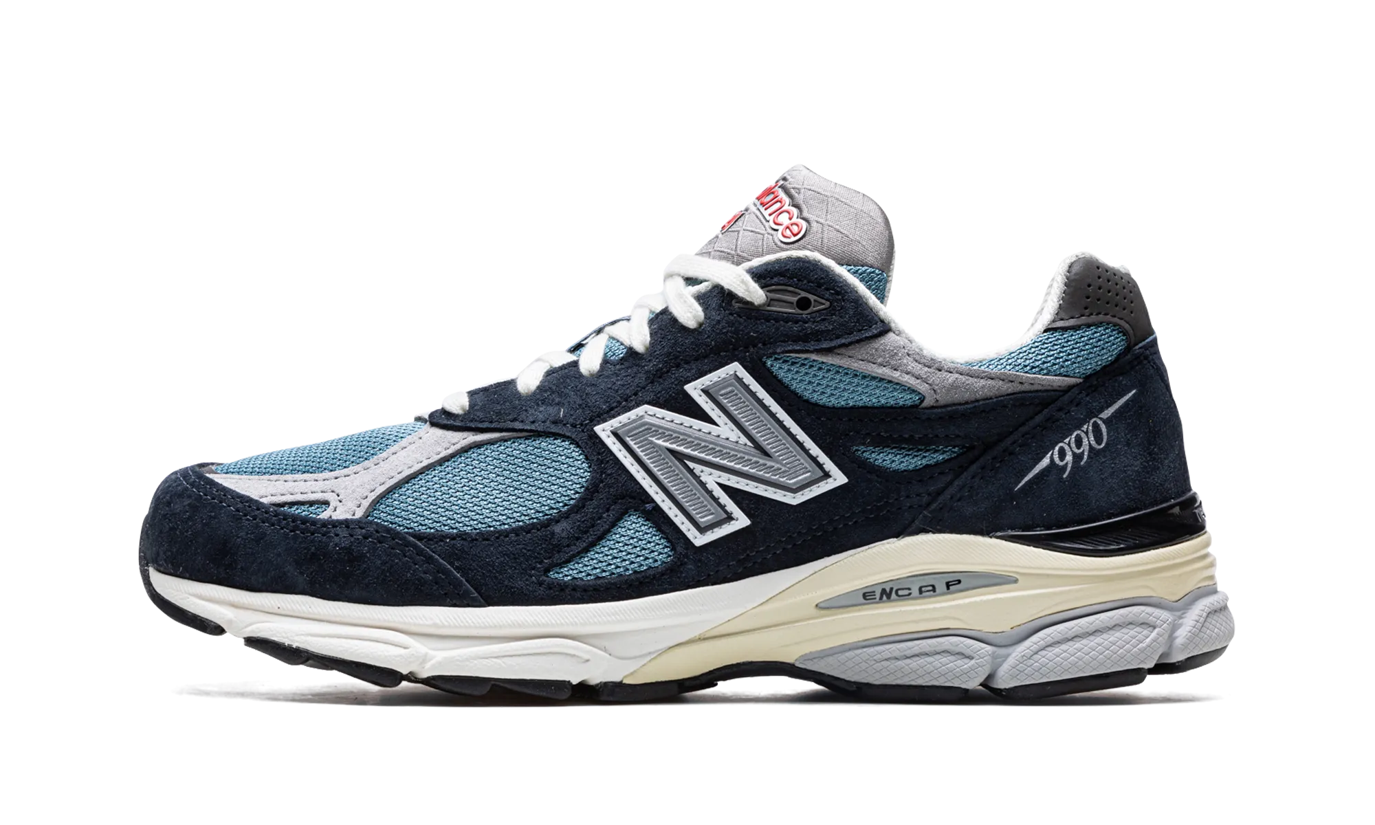 990v3 "Teddy Santis - Castlerock" running in sunny tracks shoes running in a basketball court area shoes