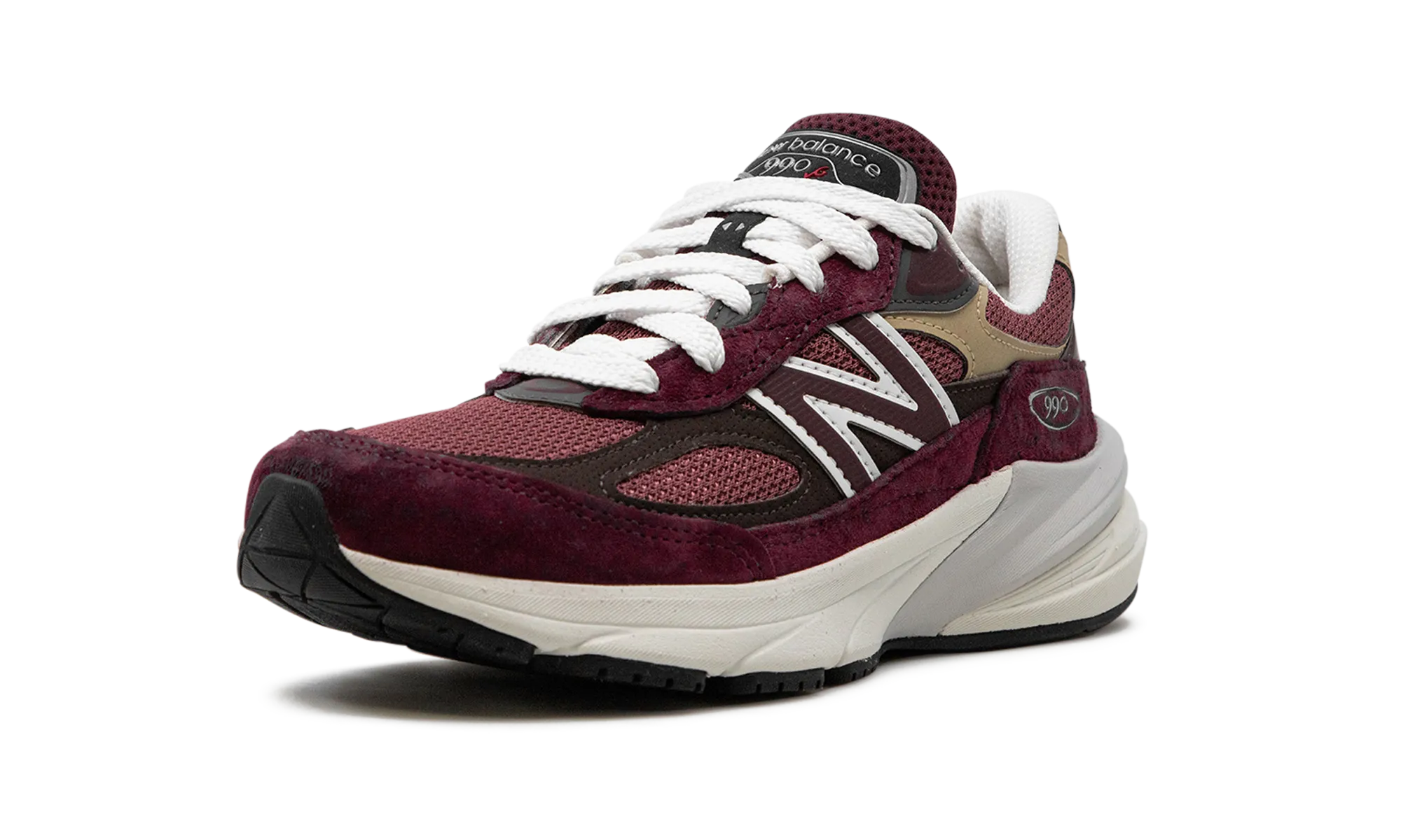 990v6 "Made in USA - Burgundy" beginner runner shoes provide support