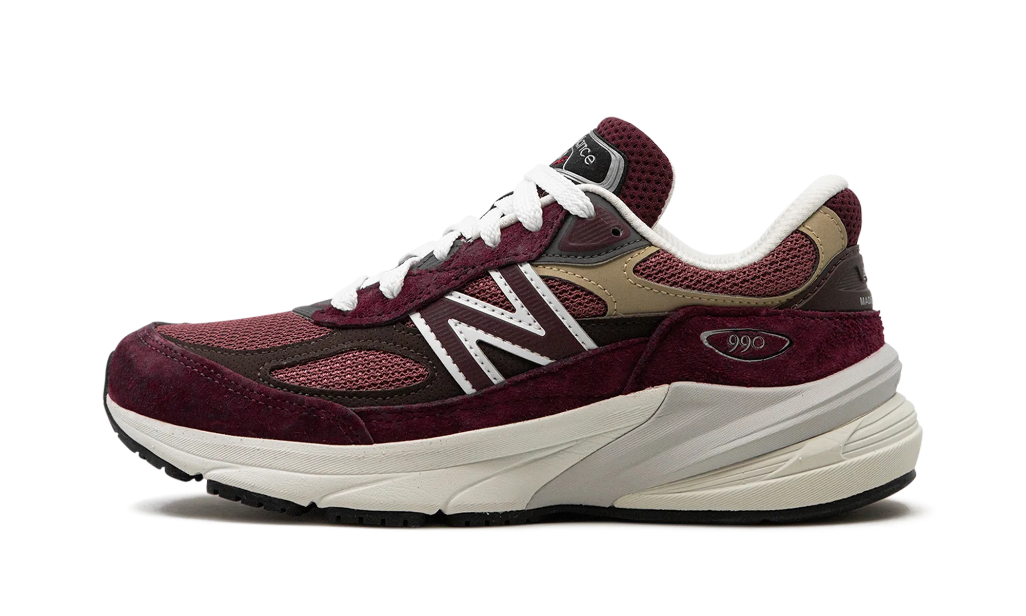 990v6 "Made in USA - Burgundy" hydro - resistant running shoes
