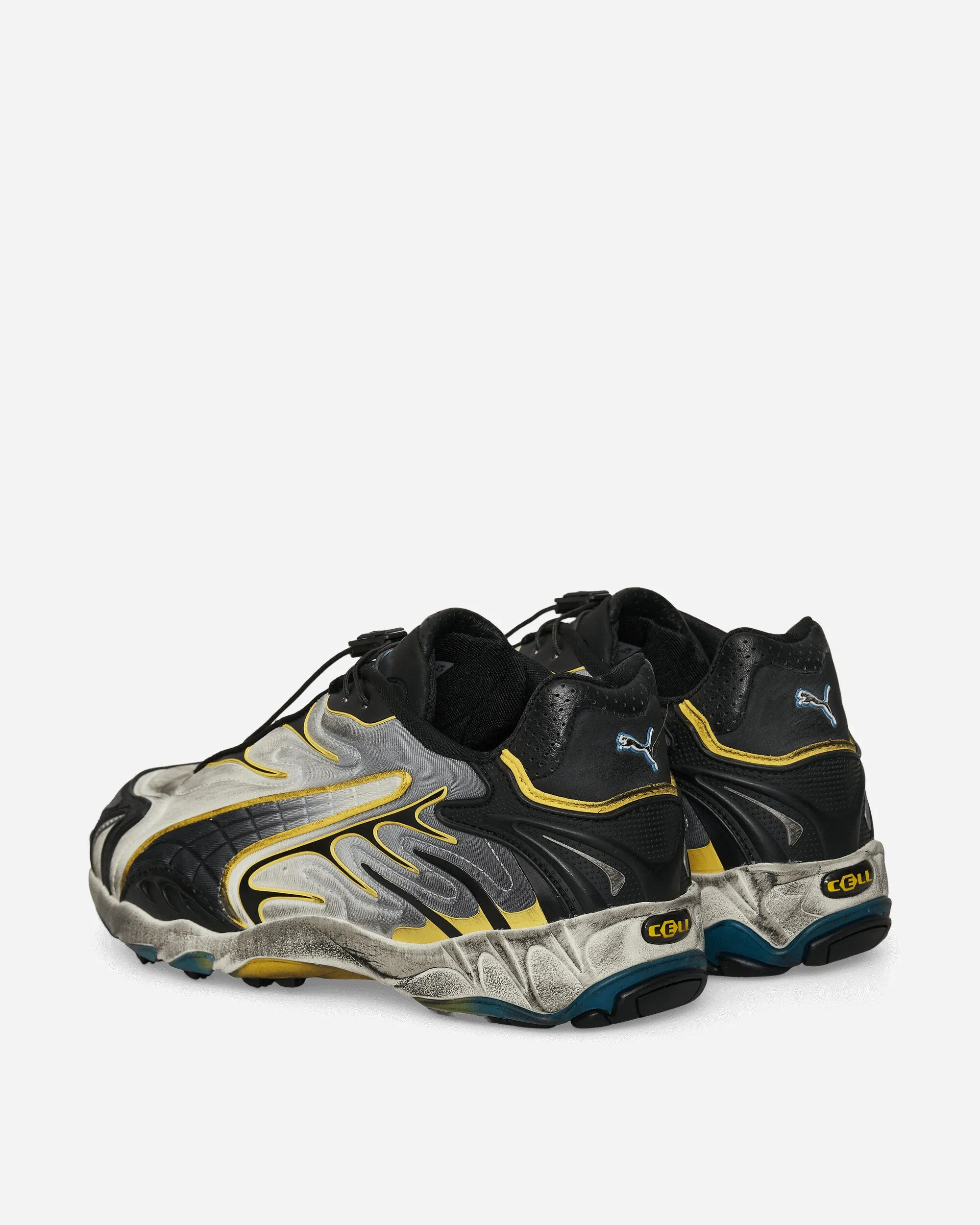 All-Weather Wear A$AP Rocky Inhale Distressed Neoprene Sneakers Warm White / Puma Black / Yellow