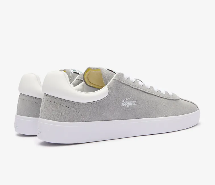 Work Style Neutral Footbed Men's Lacoste Baseshot 124 2 SMA (Grey/White)