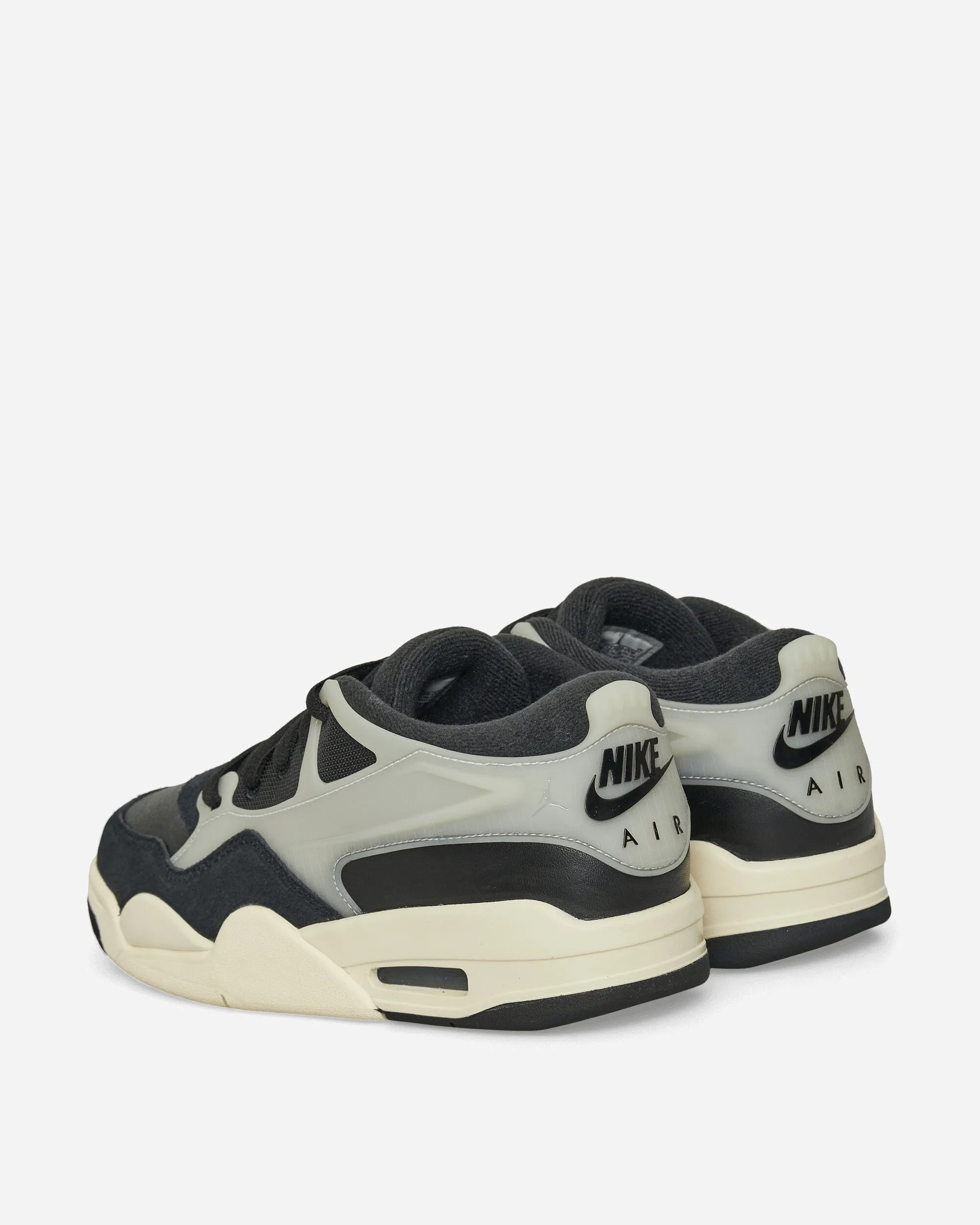 Air Jordan 4 RM Sneakers Black / Sail Lace Up Closure Mechanism Flow Structure