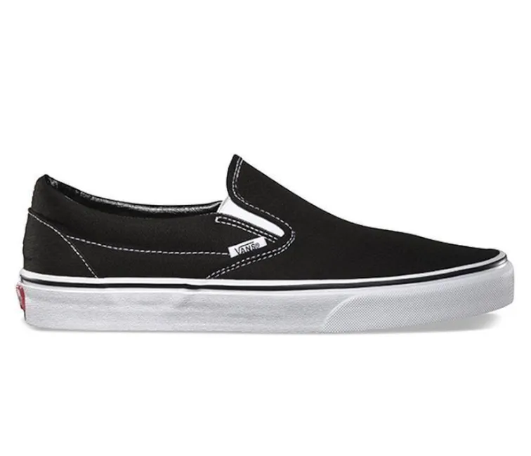 Vans Classic Slip-On (Black/White) Casual Favorite