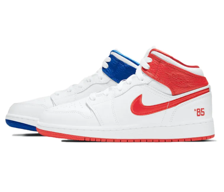 GS Nike Air Jordan 1 Mid SE (85' Multi) Hydrophobic Fabric Outdoor Walking