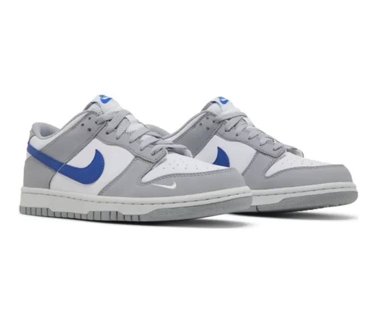 GS Nike Dunk Low (Wolf Grey/Game Royal) All-day arch support