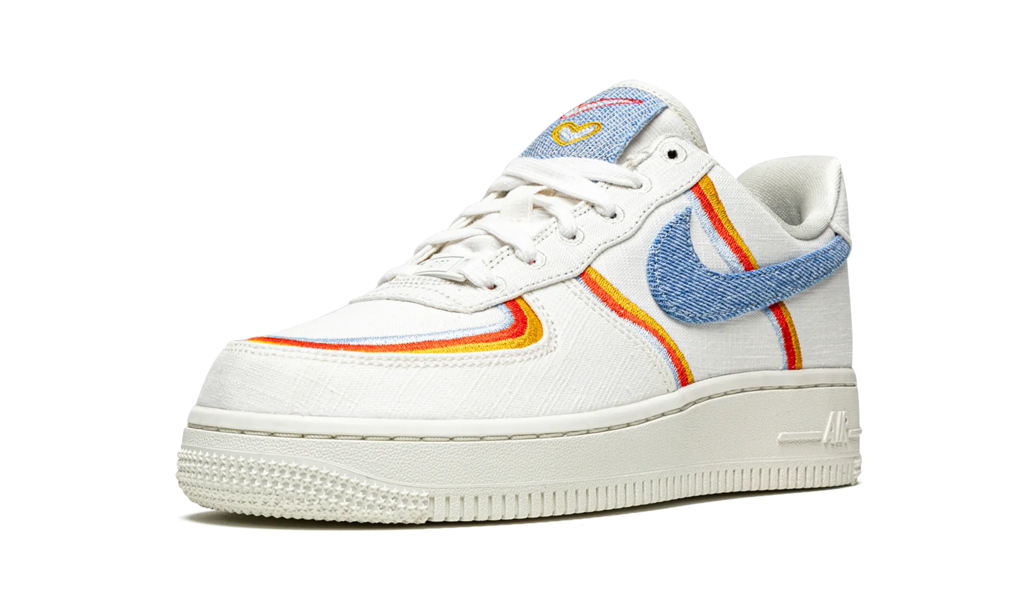 Recycled Fiber Upper AIR FORCE 1 '07 LV8 MNS WMNS "Denim Swoosh"