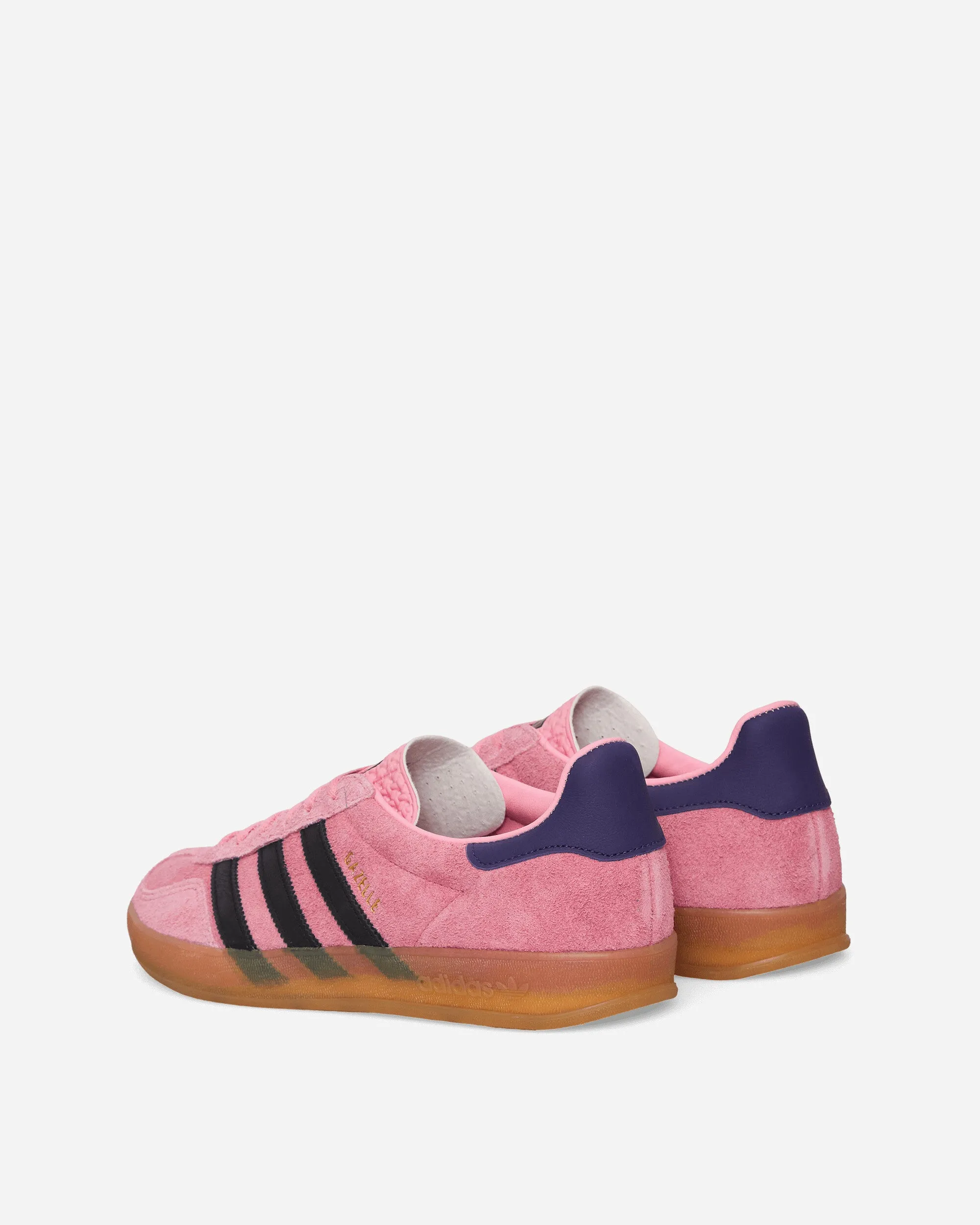 Women's Gazelle Indoor Sneakers Bliss Pink / Core Black / Collegiate Purple workout shoes Cushion Footbed