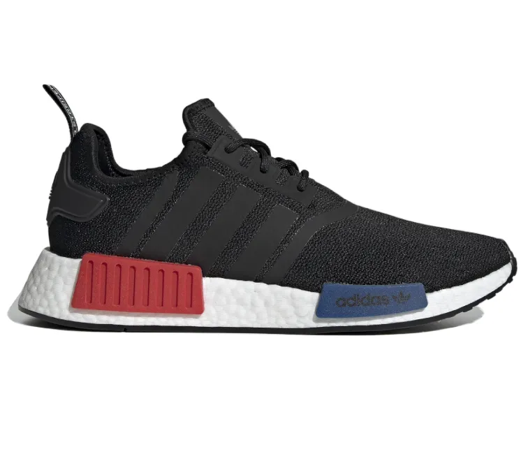 Adidas NMD R1 Men's (Black/Blue/Red) Structured Heel Cup Breathable Zones