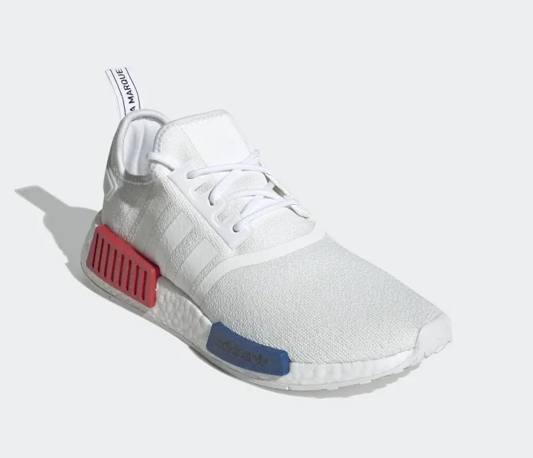 Modern Motion Adidas NMD R1 Men's (White/Blue/Red)