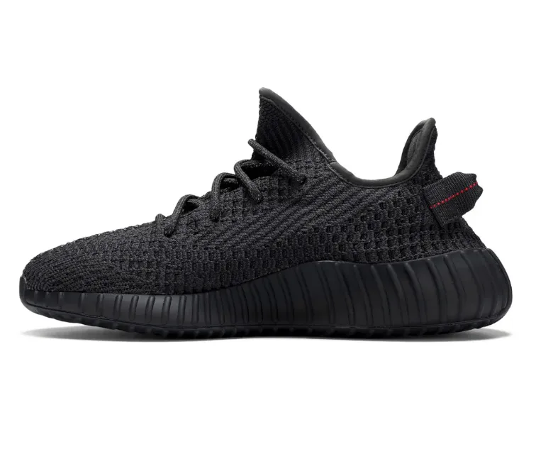 Agile Walk Night Run Adidas Yeezy Boost 350 V2 (Black Non-Reflective)