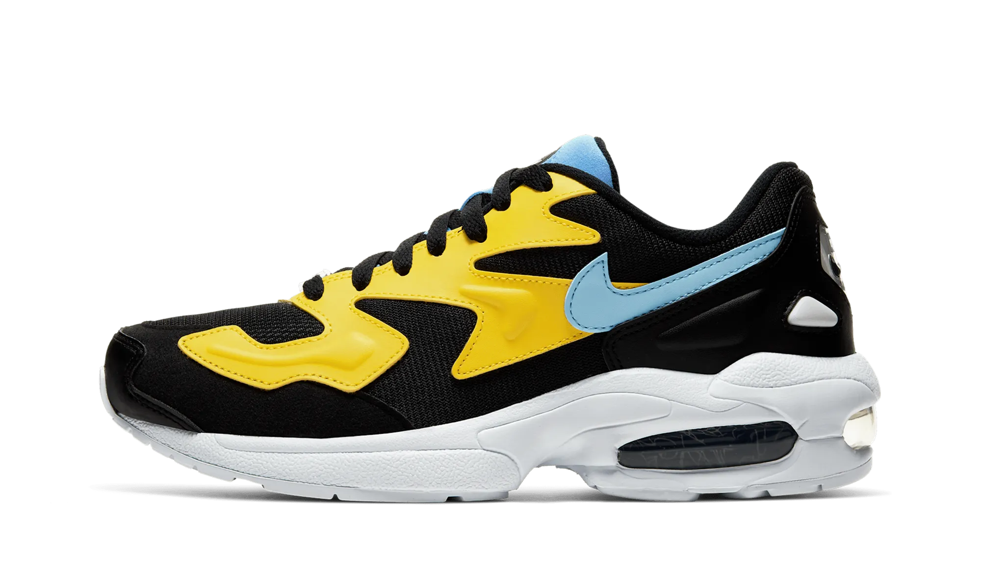 Air Max 2 Light WMNS "Yellow Light Blue Black" Adjustable Fit Heel