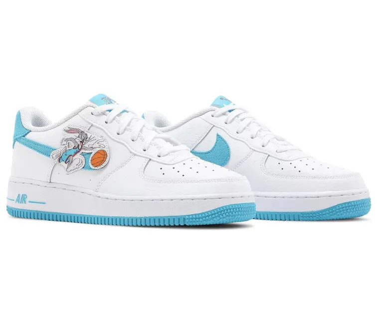 Comfortable toe box GS Nike Air Force 1 (Hare Space Jam)