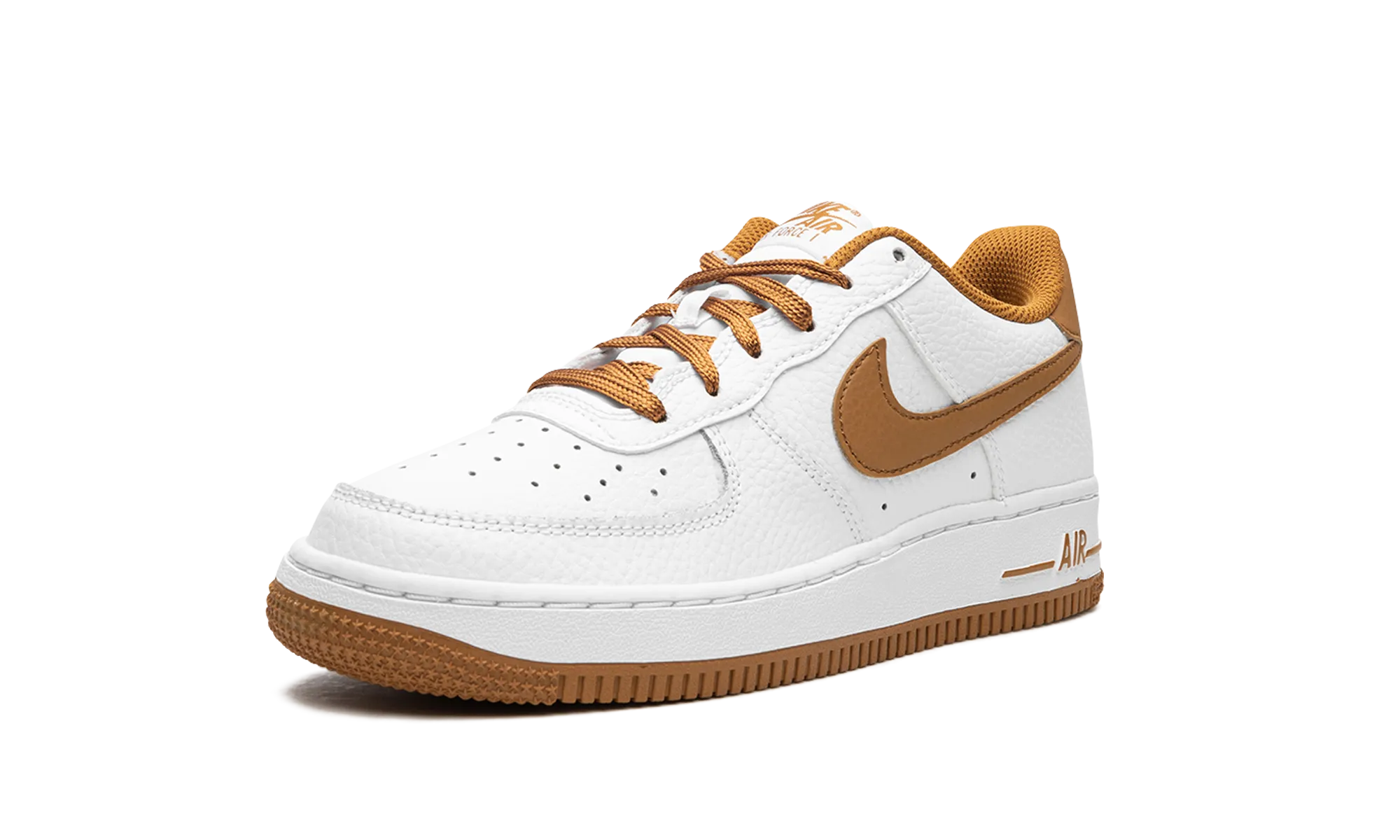 Perforated Ventilation System subtle style Air Force 1 Low GS "Desert Ochre"