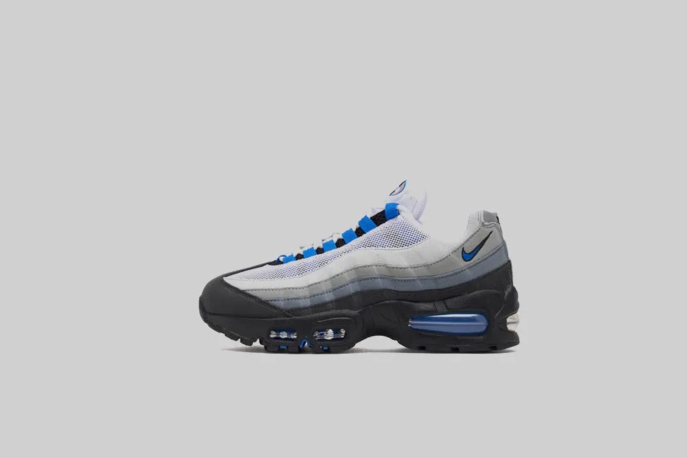 Nike Air Max 95 'Cool Grey and Blue Spark' short - distance running choice Heel Pad
