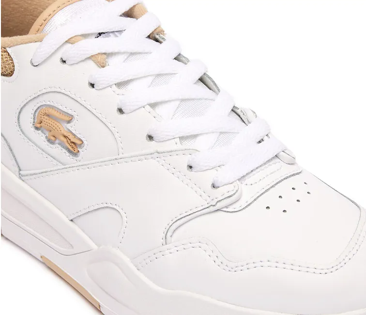 Women??s Lacoste Lineshot 124 2 SFA (White/Light Brown) Eco Friendly Recycled Materials