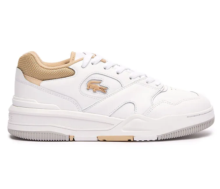 Women??s Lacoste Lineshot 124 2 SFA (White/Light Brown) Impact Dispersing Core