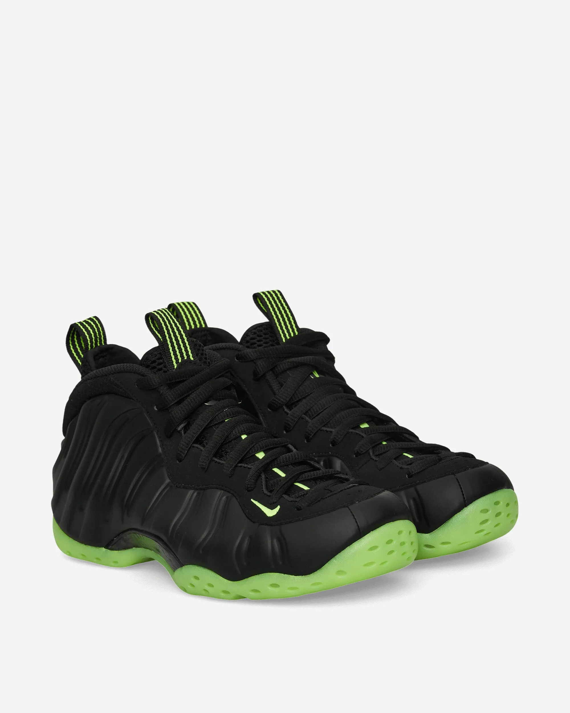 Non Slip Lacing System Air Foamposite One Sneakers Black / Volt