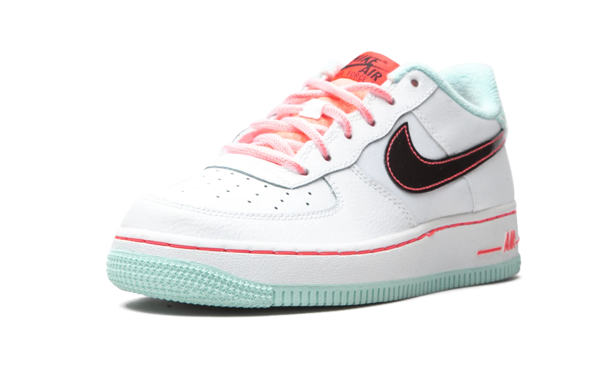 Air Force 1 '07 LV8 GS "White / Atomic Pink" Heel Lockdown System Bounce Technology
