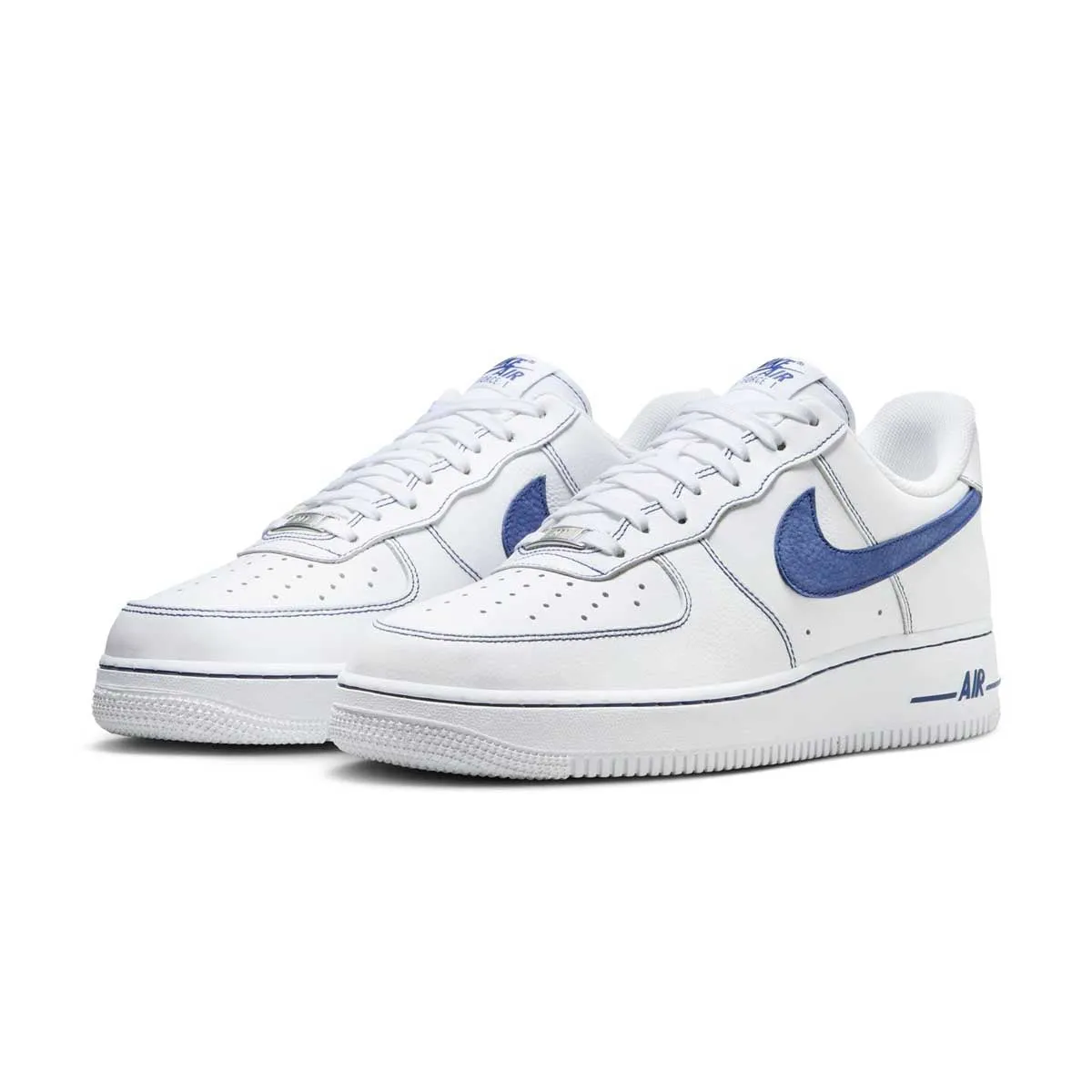 Air Force 1 '07 LV8 'White Deep Royal Blue' geometric athlete - style