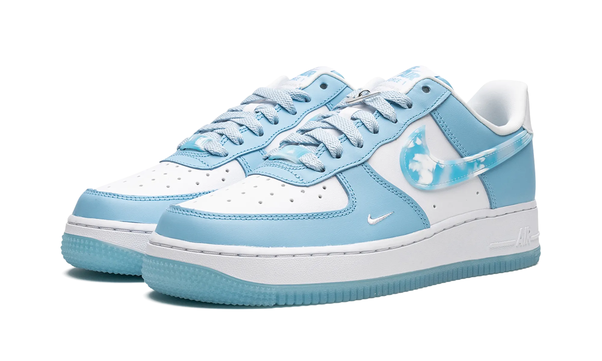 AIR FORCE 1 '07 LX MNS WMNS "Nail Art White Blue" Adjustable Fit Technology