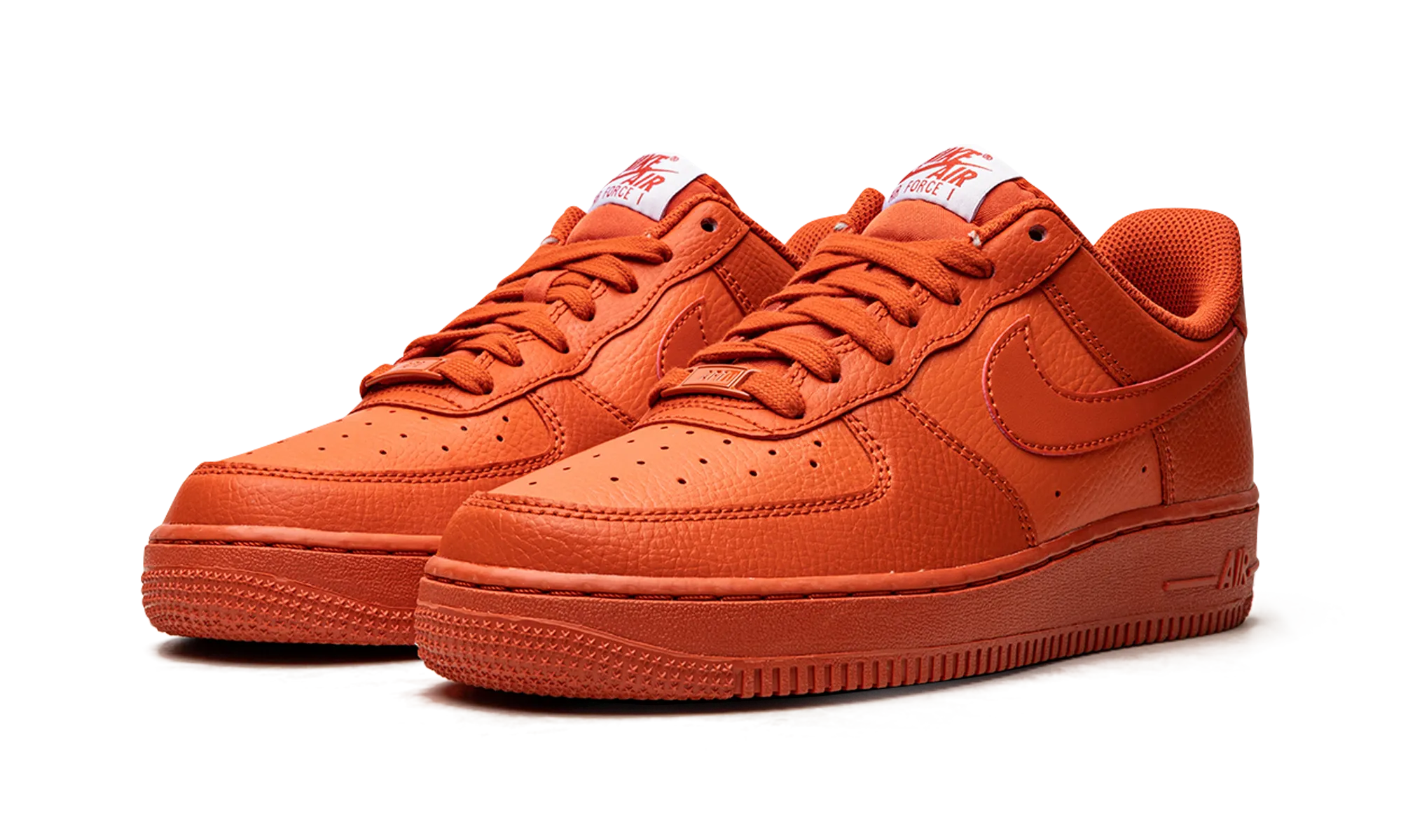 AIR FORCE 1 '07 MNS WMNS "Triple Orange" Ventilation Perforation Systems Low Profile Silhouette